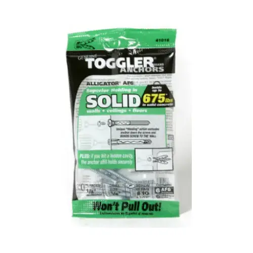 Alligator Masonry Anchors, Flanged, .25-In pack of 6