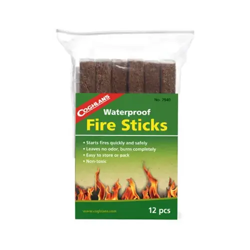 FIRE STICK NON-TOX NO ODOR 5IN Red - pack of 12 FIRE STICK NON-TOX NO ODOR 5IN Red - pack of 12