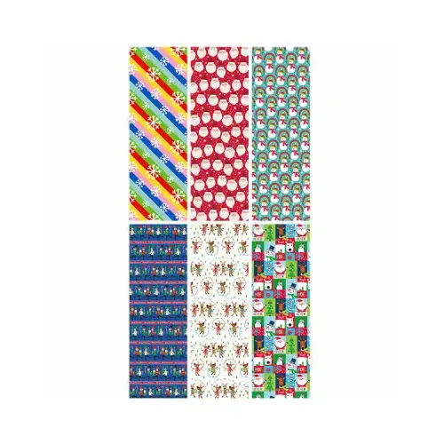 Christmas Wrapping Paper, Kids Designs, 35 Sq. Ft. Christmas Wrapping Paper, Kids Designs, 35 Sq. Ft.