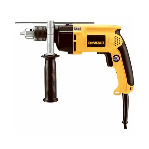 Hammer Drill, 8.5 A, Keyed Chuck, 1/2 in Chuck, 0 to 2700 rpm Speed Yellow Hammer Drill, 8.5 A, Keyed Chuck, 1/2 in Chuck, 0 to 2700 rpm Speed Yellow