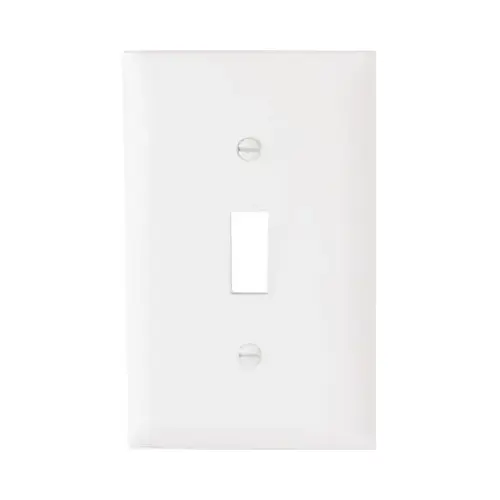 Pass & Seymour 1-Toggle Nylon Wall Plates, White pack of 10 Pass & Seymour 1-Toggle Nylon Wall Plates, White pack of 10