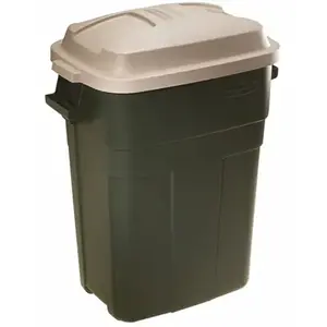 Rubbermaid FG297900EGRN-XCP6 297900EGRN Trash Can, 30 gal Capacity, Plastic, Evergreen, Snap-Fit Lid Closure - pack of 6