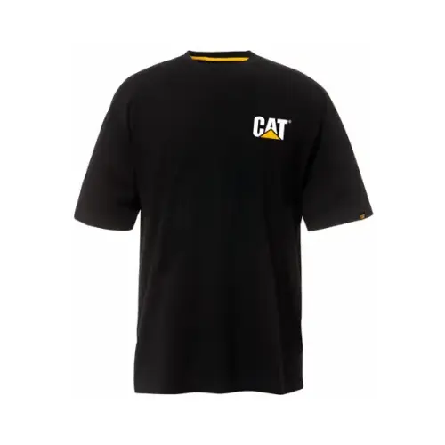 CAT Trademark T-Shirt, Cotton, Black, L CAT Trademark T-Shirt, Cotton, Black, L