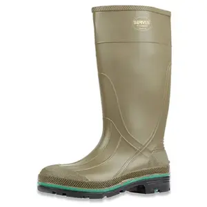 Servus 75120-9 Northener Series Non-Insulated Work Boots, 9, Brown/Green/Olive, PVC Upper, Insulated: No Pair