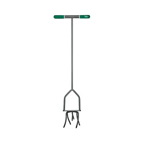 Hand Tiller 6 Tine Steel 24" Steel Handle Green
