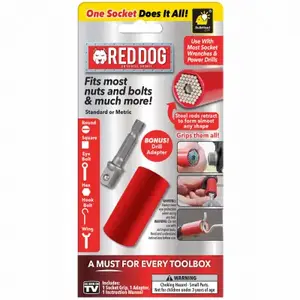 Bulbhead 16275-8 Universal Socket Tool Red Dog Red/Silver