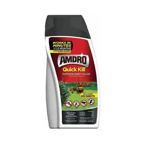 QUICK KILL Outdoor Insect Killer, Liquid, Spray Application, 32 oz White