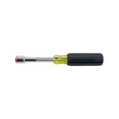 Nut Driver: 9/16" Drive, Hollow Shaft, Cushion Grip Handle, 9-13/32" OAL