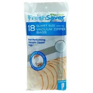FoodSaver FSFRBZ0216-NP FoodSaver FSFRBZ0216-NP Vacuum Bag, 1 qt Capacity, Clear