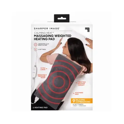 Massaging Heating Pad Calming Heat Gray Massaging Heating Pad Calming Heat Gray