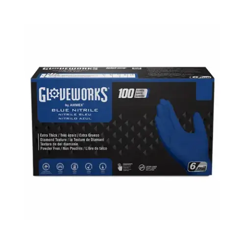 Royal Blue Medium Powder Free Disposable Gloves - Industrial Grade - Diamond Finish Royal Blue Medium Powder Free Disposable Gloves - Industrial Grade - Diamond Finish