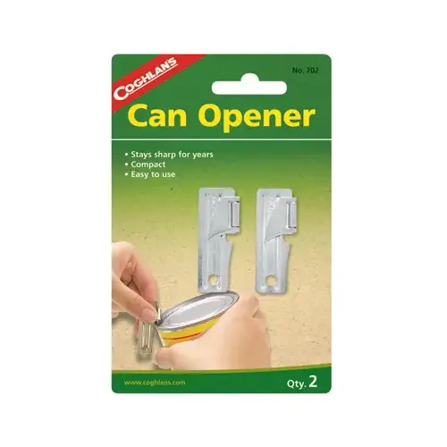 Can Opener 5.625" H X 3.750" W X 0.125" L Pair Nickel Can Opener 5.625" H X 3.750" W X 0.125" L Pair Nickel