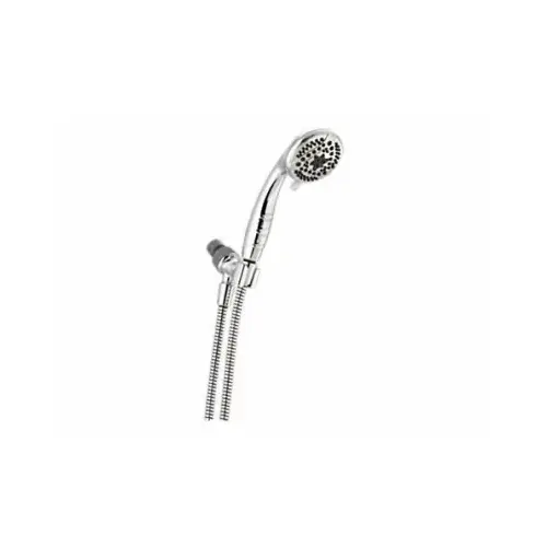 Hand Shower, 1/2-14 Connection, 1.75 gpm, 5-Spray Function, Chrome, 60 in L Hose Hand Shower, 1/2-14 Connection, 1.75 gpm, 5-Spray Function, Chrome, 60 in L Hose