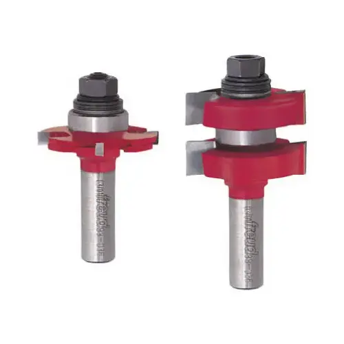 Router Bit Set, 3-1/4 in OAL, 1/2 in Dia Shank, Carbide Pair Router Bit Set, 3-1/4 in OAL, 1/2 in Dia Shank, Carbide Pair