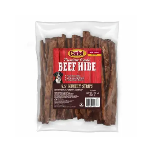 Gourmet Dog Treats, Rawhide Strips, 6-1/2-In - pack of 50