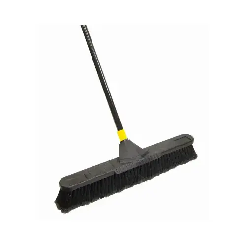 Smooth Surface Push Broom Bulldozer Polypropylene 24" Black - pack of 4 Smooth Surface Push Broom Bulldozer Polypropylene 24" Black - pack of 4