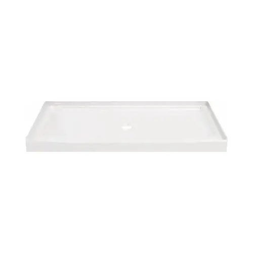 Classic 500 60 In. x 32 In. Center Drain Shower Pan, White Classic 500 60 In. x 32 In. Center Drain Shower Pan, White