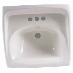 American Standard 0355.012.020 Lucerne Bathroom Sink, Rectangular Basin, 3-Deck Hole, 18-1/4 in OAW, 12-1/8 in OAH White