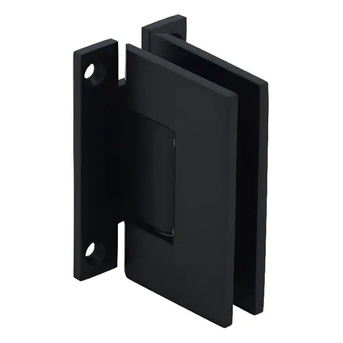 Vienna 037 Series Wall Mount FTHFT Back Plate Hinge, Brass Material, 3/8" And 1/2" Glazing Thickness, Matte Black Finish