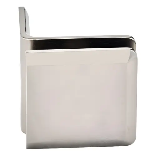 Beveled Square Glass To Wall Mount Clip With Mounting Leg Polished Nickel Beveled Square Glass To Wall Mount Clip With Mounting Leg Polished Nickel
