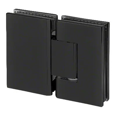 Brixwell Adjustable Designer Series Glass To Glass Door Hinge 180 Degree Matte Black H180GTGAMB