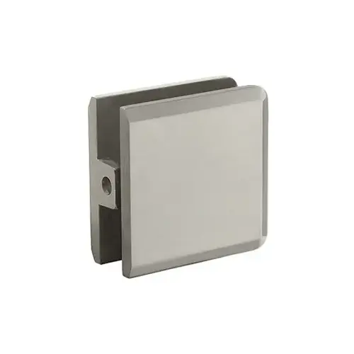 Coronado Series Beveled Edge Glass To Wall Mount Clip Phillips Style Clamp Screws Brushed Nickel