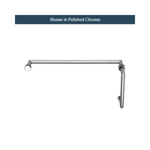 8" X 24" Mitered Towel Bar/Handle Combo Brushed Nickel
