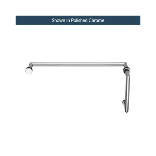 8" X 18" Mitered Towel Bar/Handle Combo Brushed Nickel 8" X 18" Mitered Towel Bar/Handle Combo Brushed Nickel