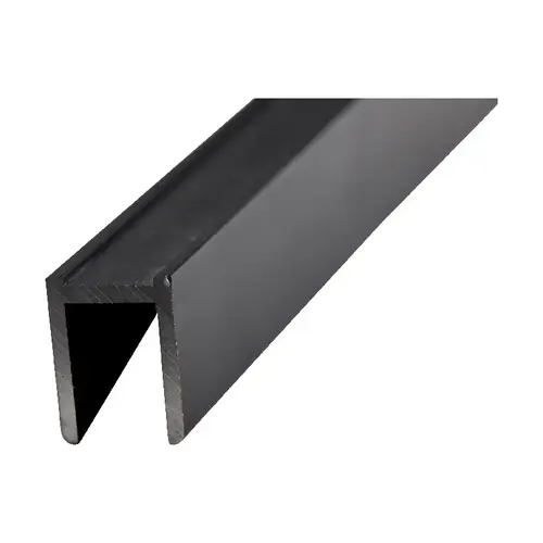 Oil Rubbed Bronze 95" (2.49 m) High Profile Aluminum Glazing Channel for 3/8" Glass