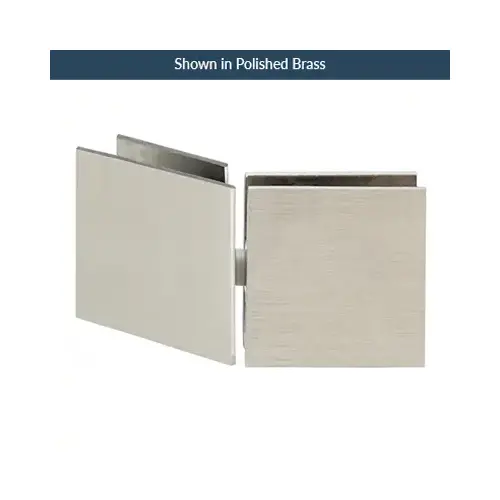 Designer Square Pivoting Glass-to-Glass Operable Transom Clip 135 Degree Polished Chrome