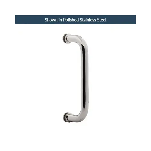 8 Inches Center To Center Standard Tubular Shower Door Handle Single Mount W/Washers Polished Nickel 8 Inches Center To Center Standard Tubular Shower Door Handle Single Mount W/Washers Polished Nickel