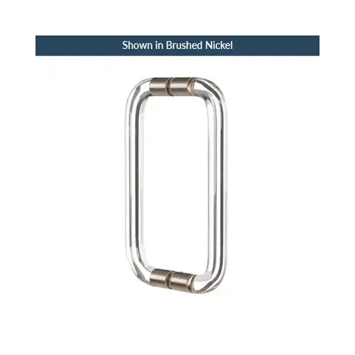 10 Inches Center To Center Acrylic Shower Door Thru-Glass Handle Back to Back Mount Satin-Brass 10 Inches Center To Center Acrylic Shower Door Thru-Glass Handle Back to Back Mount Satin-Brass