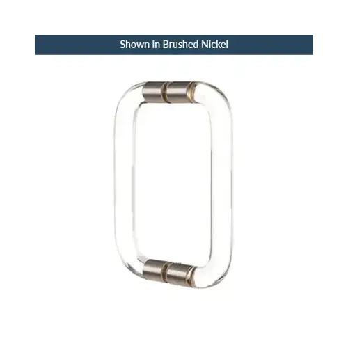 8 Inches Center To Center Acrylic Shower Door Thru-Glass Handle Back to Back Mount Polished Chrome 8 Inches Center To Center Acrylic Shower Door Thru-Glass Handle Back to Back Mount Polished Chrome