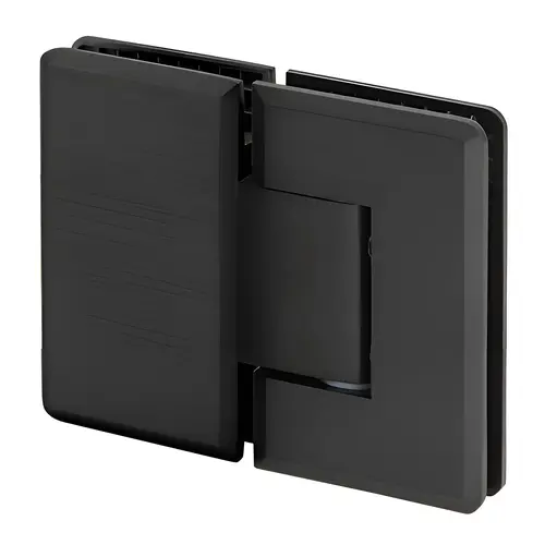 Matte Black 180 degree Glass to Glass Adjustable Coronado Beveled Series Hinge Matte Black 180 degree Glass to Glass Adjustable Coronado Beveled Series Hinge
