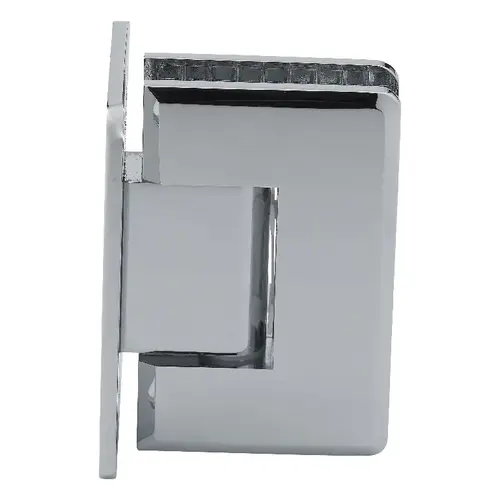 Coronado Series Glass To Wall Mount Hinge With Full Back Plate Polished Chrome
