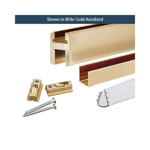 95 Inches Stock Length Regal-Header Shower Door Kit Bright Anodized 95 Inches Stock Length Regal-Header Shower Door Kit Bright Anodized