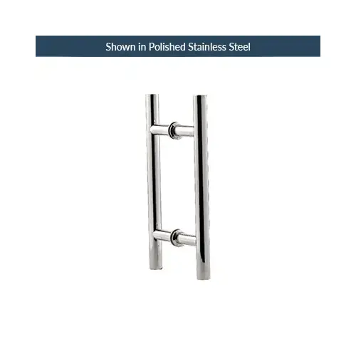 6 Inches Center To Center Ladder Push Pull Handle Back To Back Mount Satin-Chrome 6 Inches Center To Center Ladder Push Pull Handle Back To Back Mount Satin-Chrome