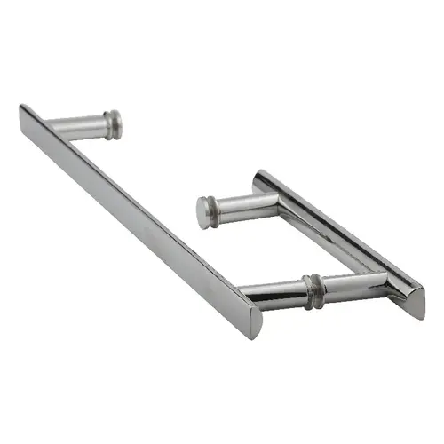 Polished Stainless Steel 8" x 18" Square Ladder Pull Towel Bar/Handle Combo Polished Stainless Steel 8" x 18" Square Ladder Pull Towel Bar/Handle Combo