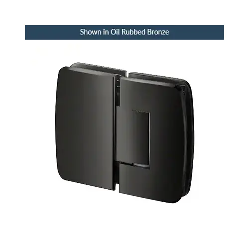 Matte Black 180 degree Glass to Glass Adjustable Valencia Series Hinge