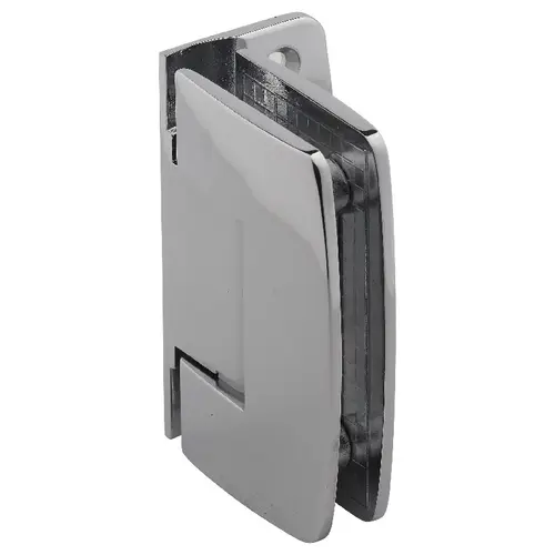 Polished Chrome Wall Mount with Offset Back Plate Adjustable Valencia Series Hinge Polished Chrome Wall Mount with Offset Back Plate Adjustable Valencia Series Hinge