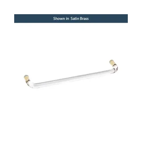 24 Inches Center To Center Acrylic Smooth Towel Bar Single Mount Brushed Nickel