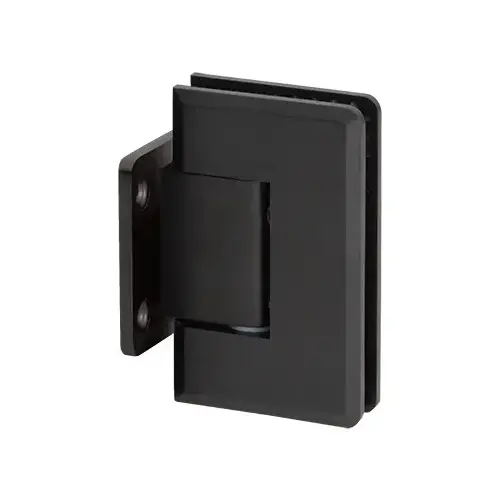 Matte Black Coronado Glass To Wall Hinge With Short Back Plate