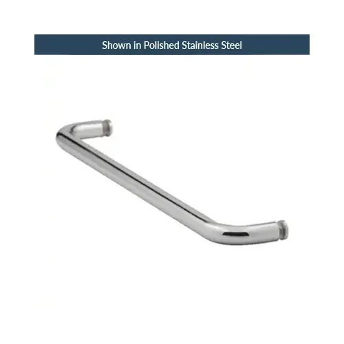 16 Inches Center To Center Standard Tubular Shower Towel Bar Single Mount Without Washers Brushed Nickel
