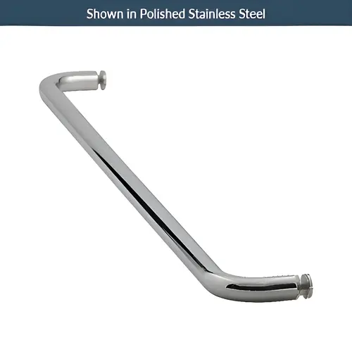 26 Inches Center To Center Standard Tubular Shower Towel Bar Single Mount Without Washers Polished Brass