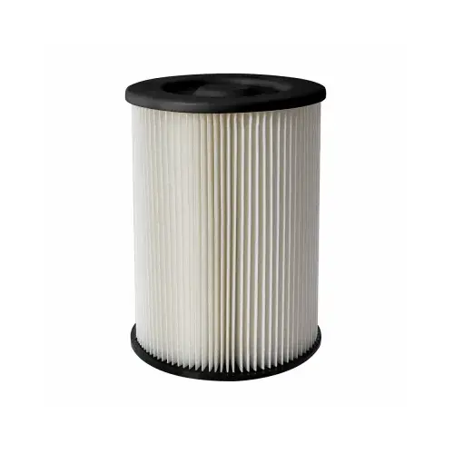 Standard Wet/Dry Vac Cartridge Filter & Retainer, Fits 9-16 Gallon Rigid