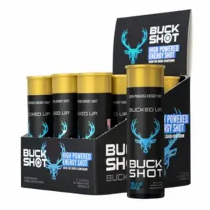 BUCKED UP 3201902-XCP12 Buck Shot Energy Shot, Blue Raz - pack of 12