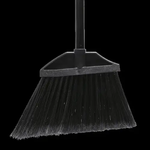 O-Cedar Commercial Large Angle Broom - Flagged Bristles, 1 Each, 1 Per Case Black