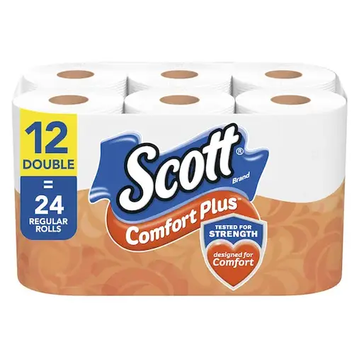 Scott Scott Comfortplus Bath Tissue Double Roll, 12 Each, 1 Per Case White - pack of 4 Scott Scott Comfortplus Bath Tissue Double Roll, 12 Each, 1 Per Case White - pack of 4
