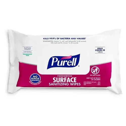 Purell Foodservice Surface Sanitizing Wipes, T Flowpack, 12 Each, 12 Per Case Purell Foodservice Surface Sanitizing Wipes, T Flowpack, 12 Each, 12 Per Case