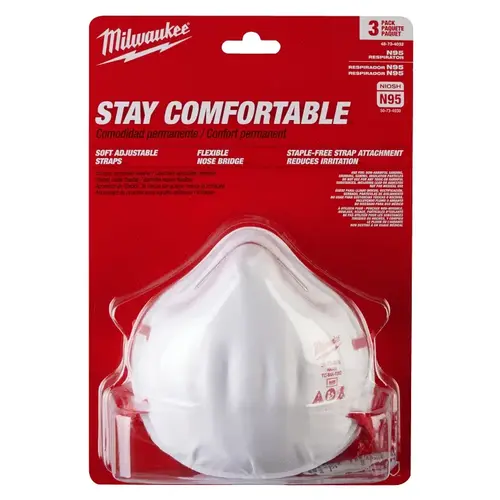 RESPIRATOR N95 UNVALVED - pack of 3 RESPIRATOR N95 UNVALVED - pack of 3